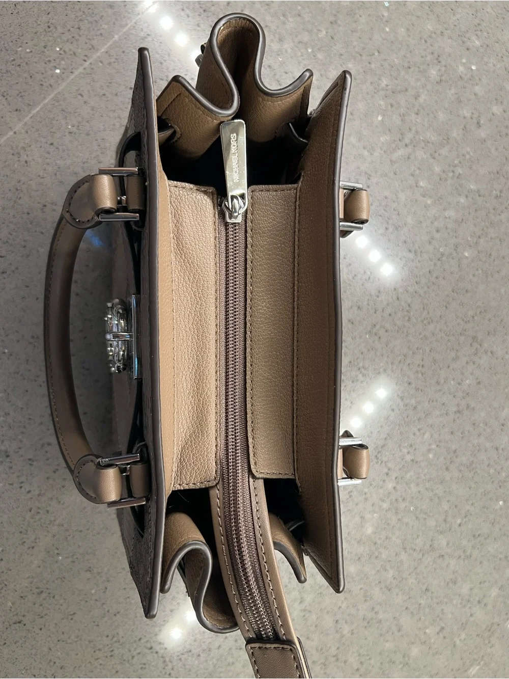 Michael Kors Brown MK Logo Satchel